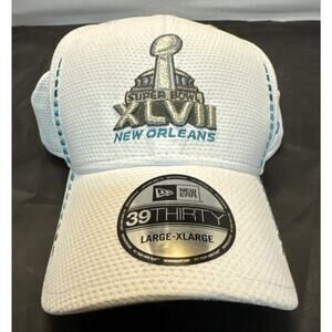 New Era 39Thirty Super Bowl XLVII 47 Logo New Orleans NOLA Flex Fit Hat Large/XL
